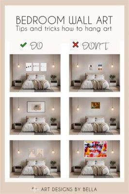 what size art above queen bed: How the height of art can enhance the visual impact of your bedroom.